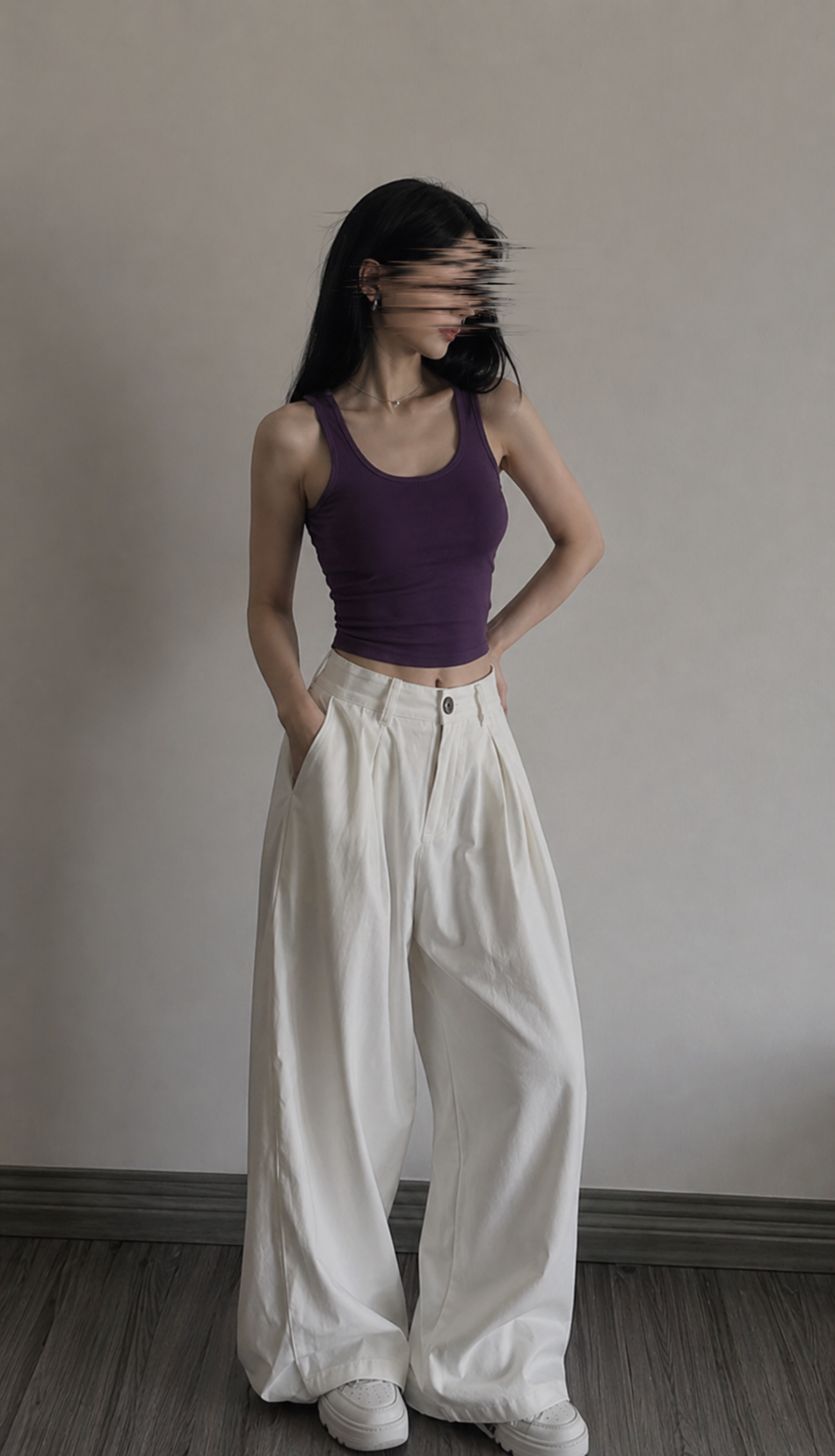 Solid Purple Crop Tank