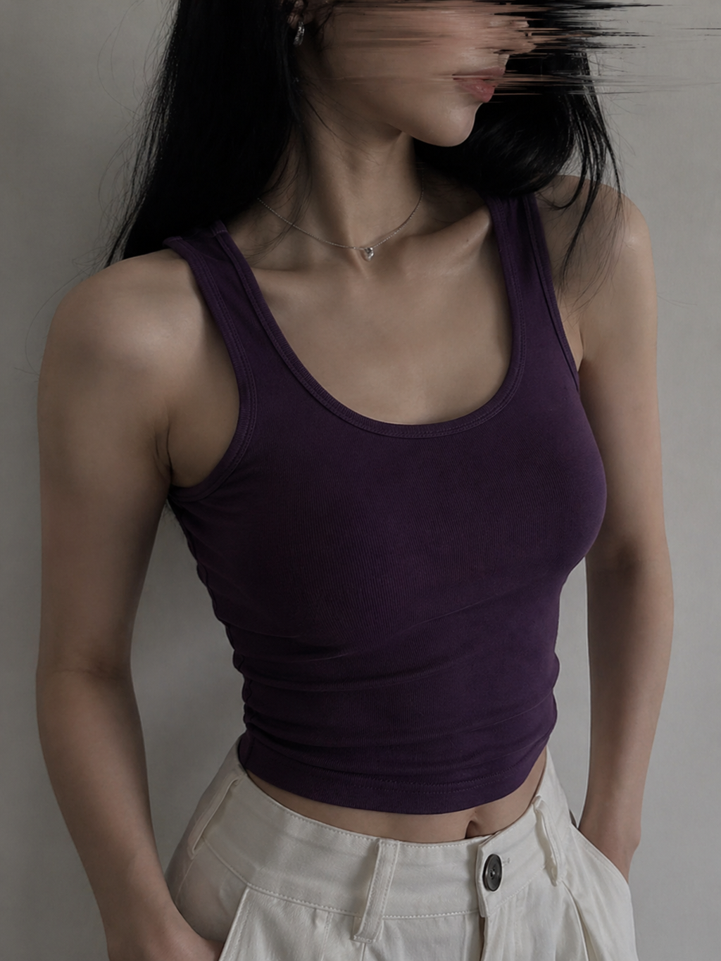 Solid Purple Crop Tank