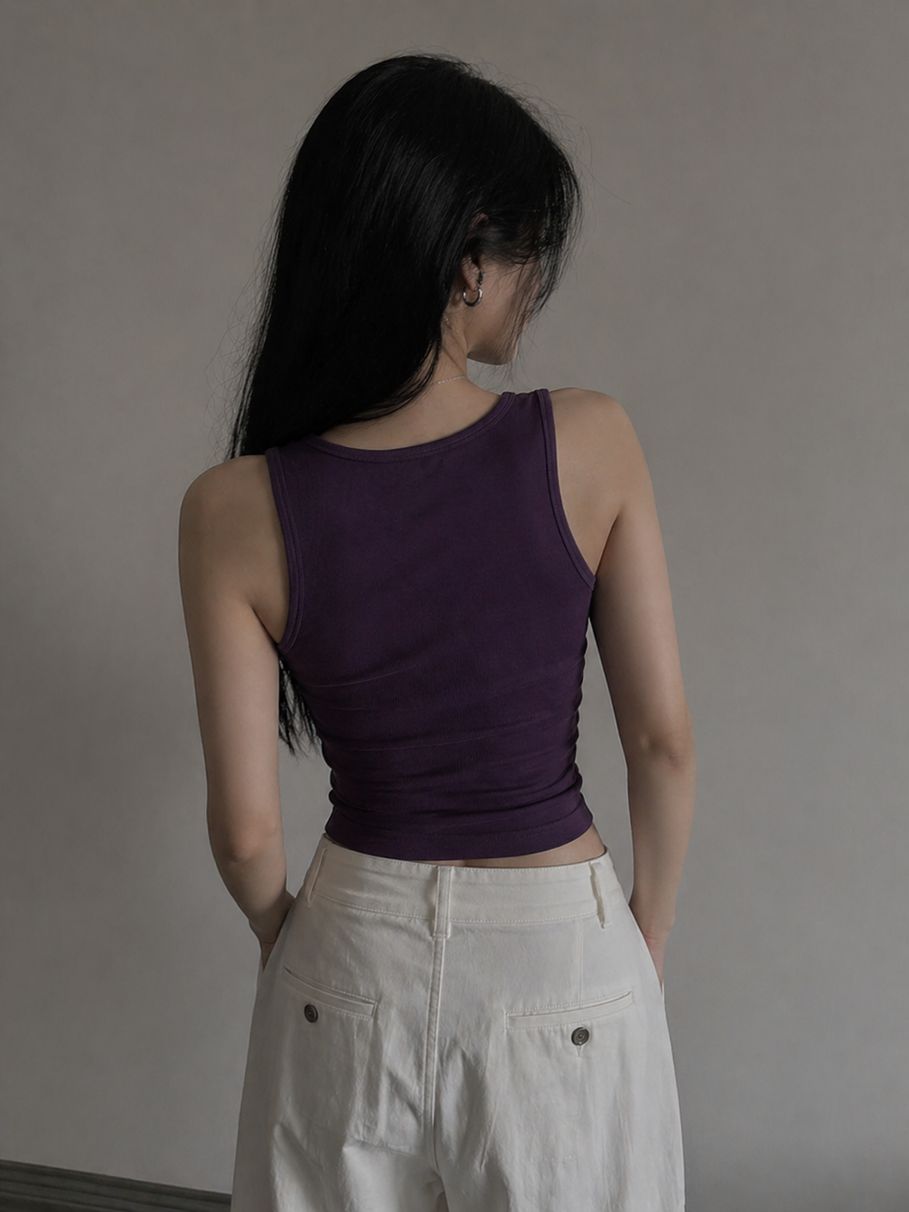 Solid Purple Crop Tank