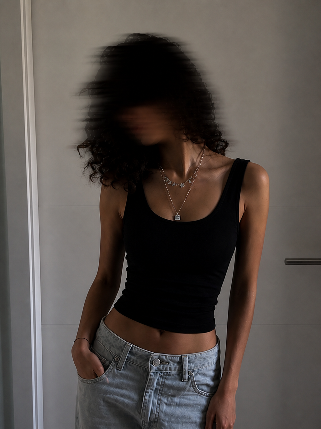 Solid Black Crop Tank