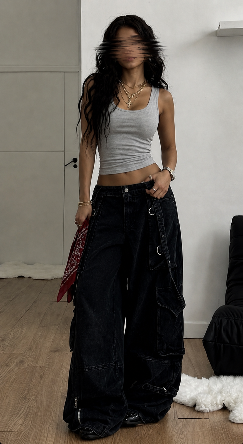 Women's Solid Grey Tank Top