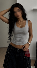 Women's Solid Grey Tank Top