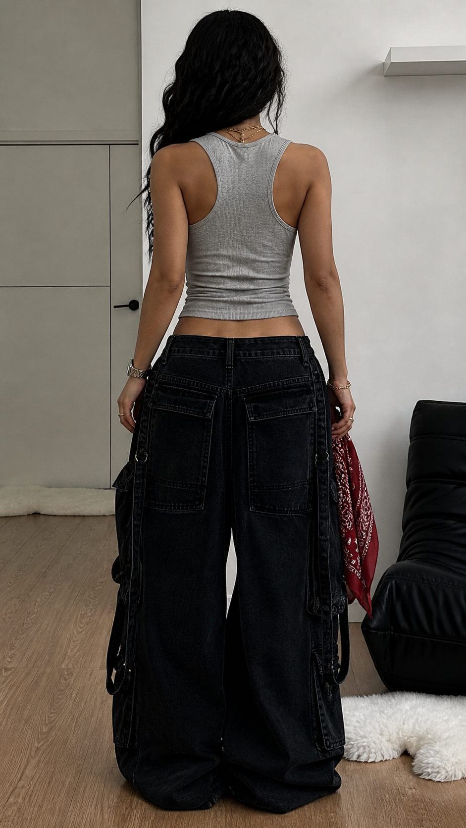 Women's Solid Grey Tank Top