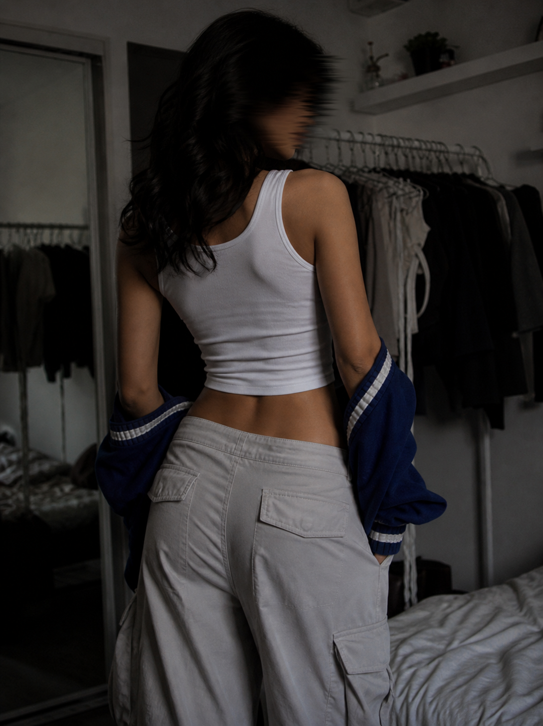 Solid White Crop Tank